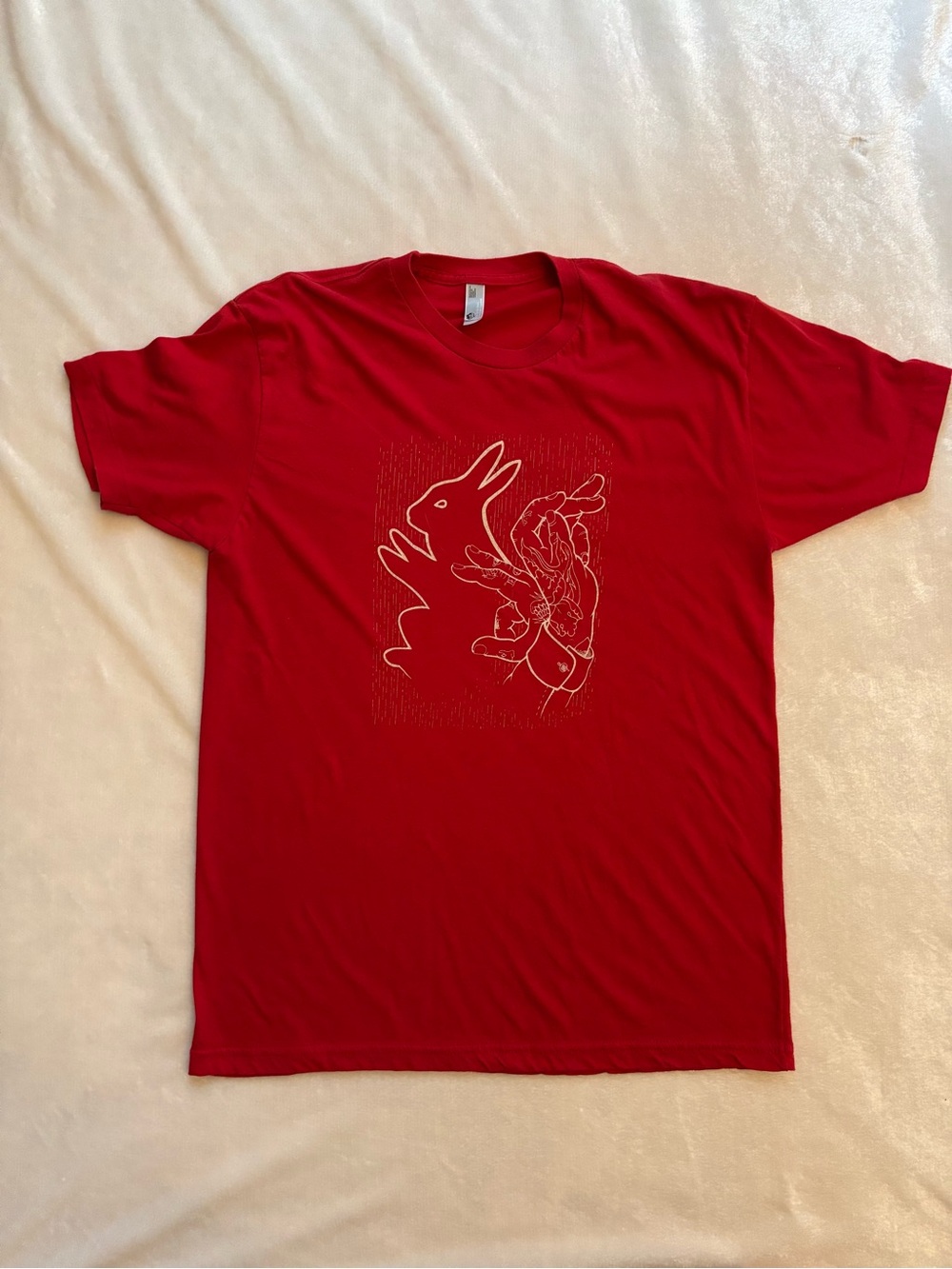 American Apparel Red Crewneck - Red Rabbit Tattoo Asheville, NC